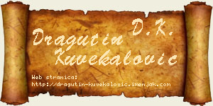 Dragutin Kuvekalović vizit kartica